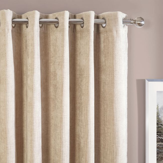 BLACKOUT & THERMAL RIBBED MINK 66x54 Curtain