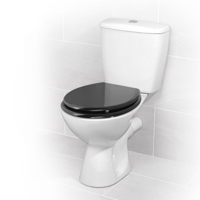 Beldray Black Wooden Toilet Seat