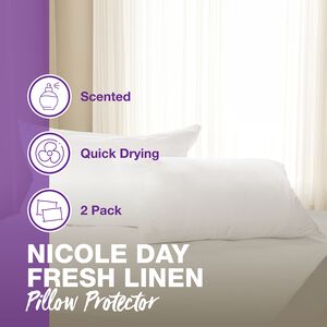 Nicole Day Fresh Linen Pillow Protector - 2 Pack