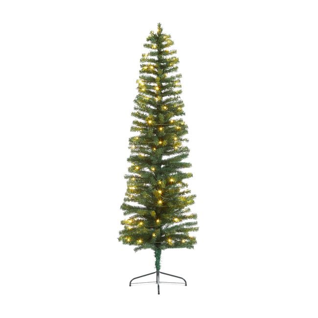 7ft Pre Lit Slim Christmas Tree