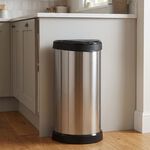 40L Curver Deco Bin - Silver