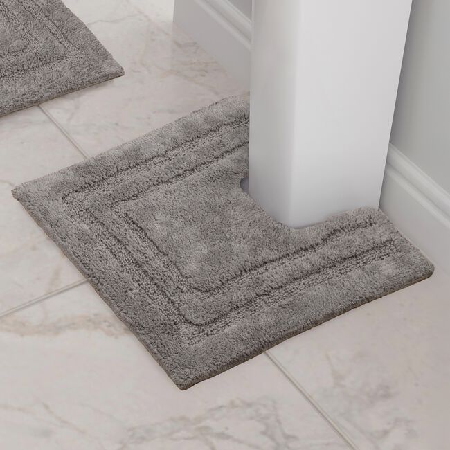 COTTON BORDER GUNMETAL 50x50 Pedestal Mat