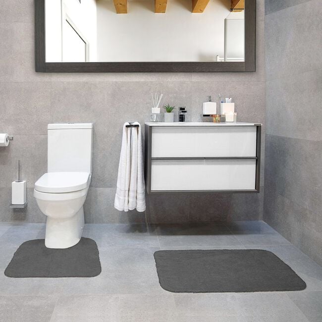 2 Piece Cotton Plain Dye Bathroom Set