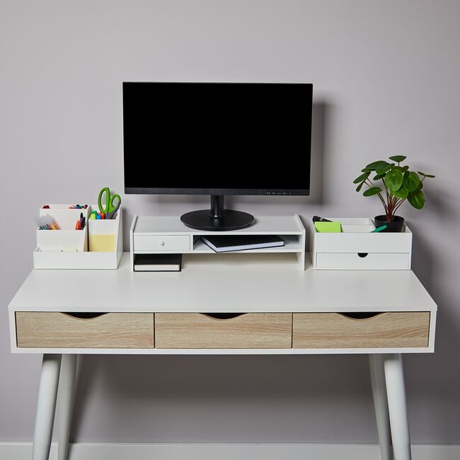 Storage Master Office Desk Organiser White