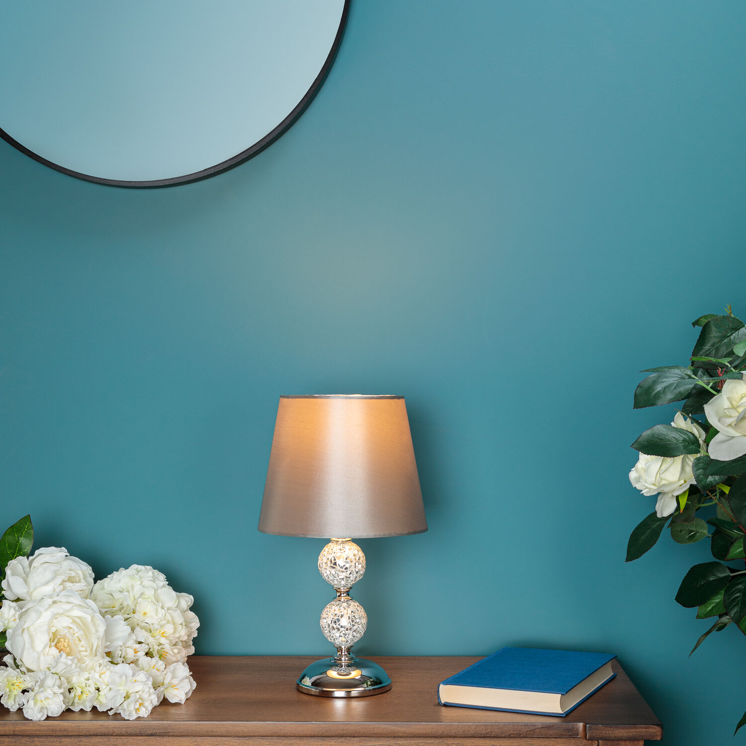 30cm Crackle Mosaic Ball Table Lamp Home Store + More