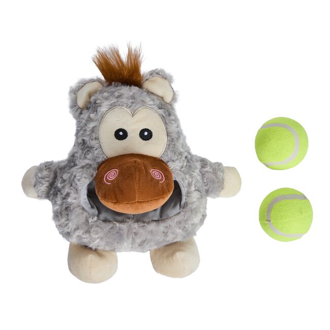 Gorilla Plush Dog Toy With Tennis Ball