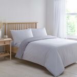 SINGLE DUVET COVER Luxury Percale Silver/Grey