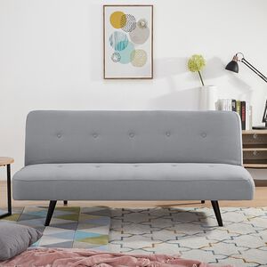 Maya Light Grey Convertible 180cm x 108cm Sofa Bed
