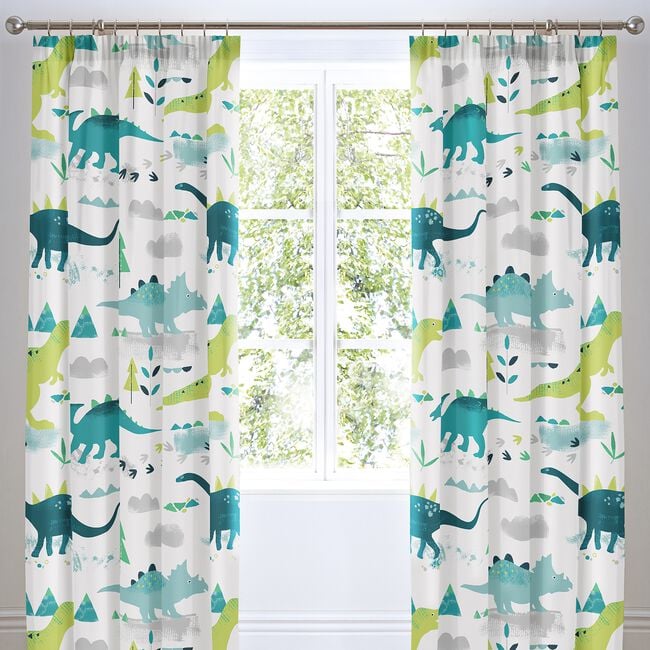 Bedlam Pencil Pleat Dino 66 x 72in Curtain