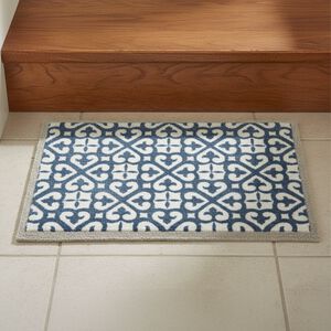 My Mat Harlequin Tile Blue Door Mat 50cm x 75cm