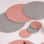 Reversible Round Coasters 4 Pack - Grey & Blush