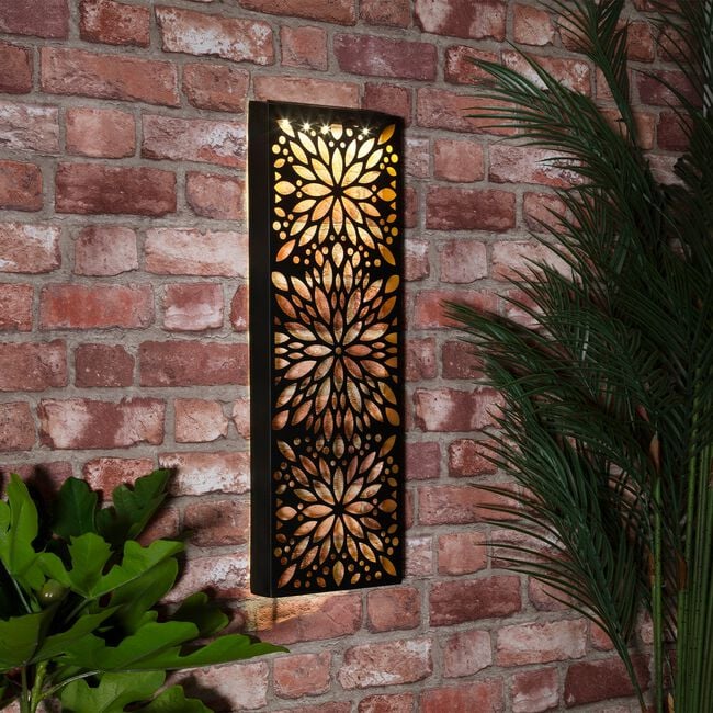 Starburst Solar Metal Garden Wall Panel