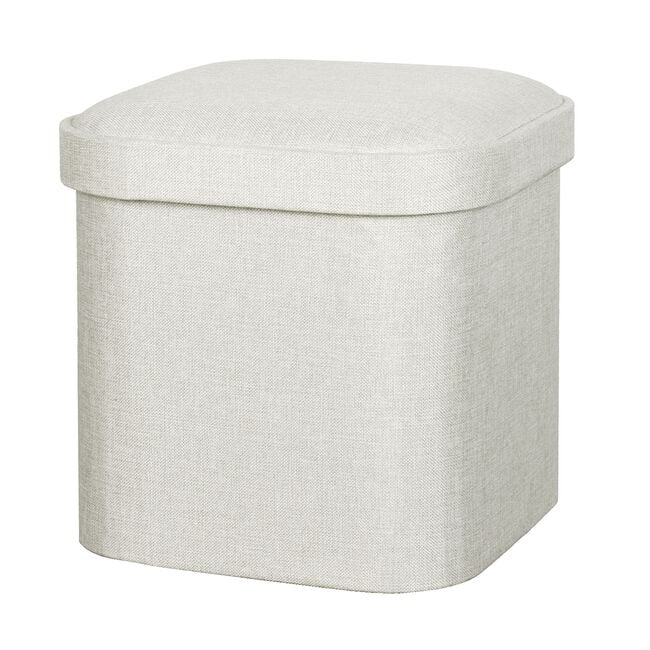 OVAL LINEN FOLDABLE SMALL Natural Ottoman