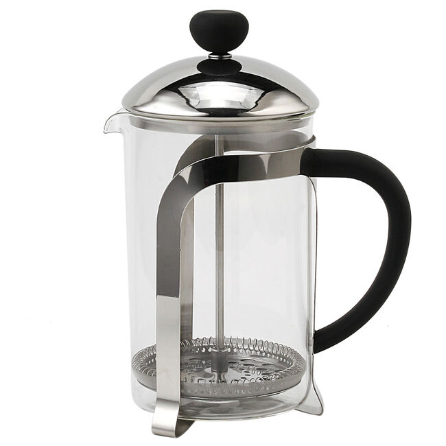 Glona Stainless Steel Glass Cafetiere 800ml