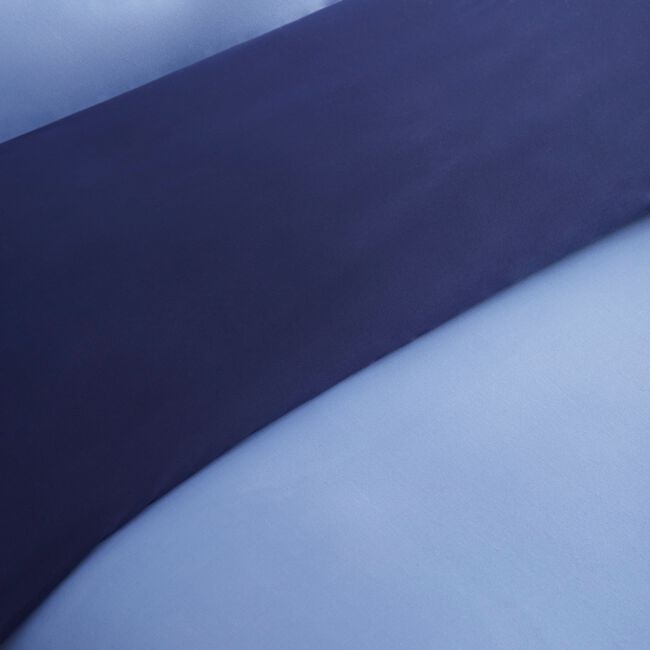 SINGLE DUVET COVER Luxury Percale Cornflower/Navy
