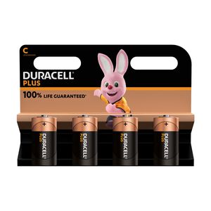 Duracell Plus C Batteries 4 Pack