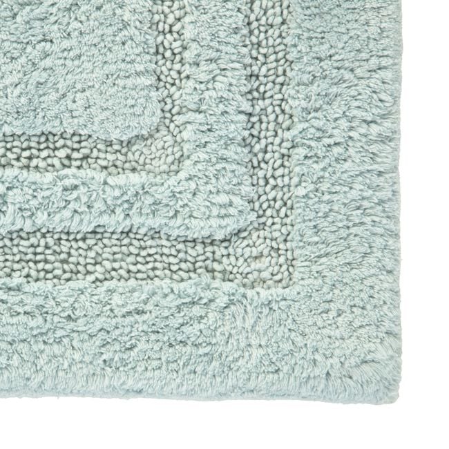 COTTON BORDER ETHER BLUE 50x80 Bath Mat