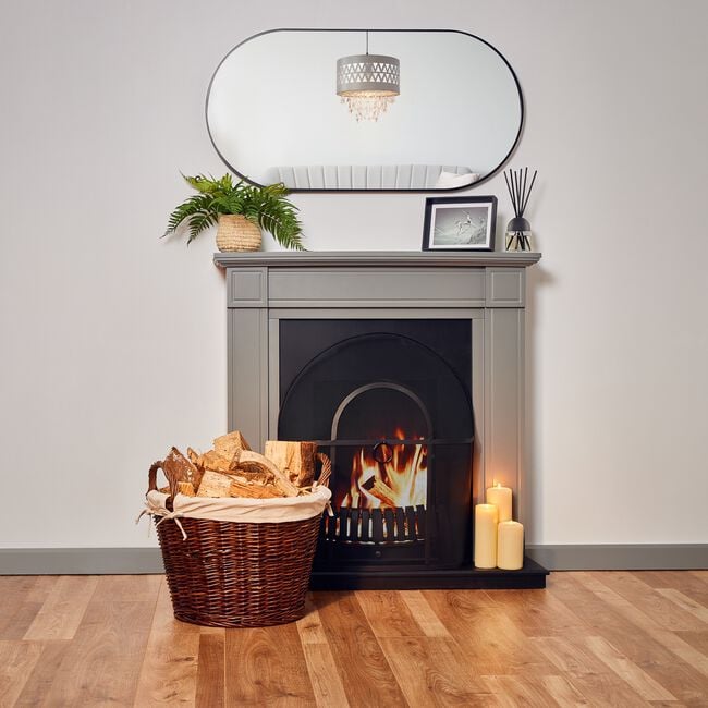 Silverflame 50cm Wicker Log Basket 