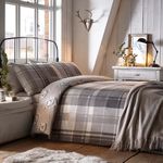 SINGLE DUVET COVER Dreams & Drapes Colville Check Grey