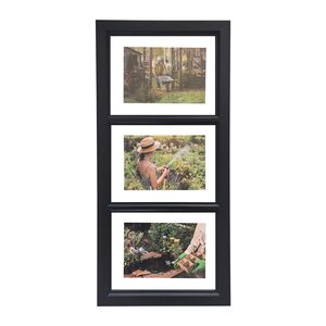 3 Multi Aperture Photo Frame Black