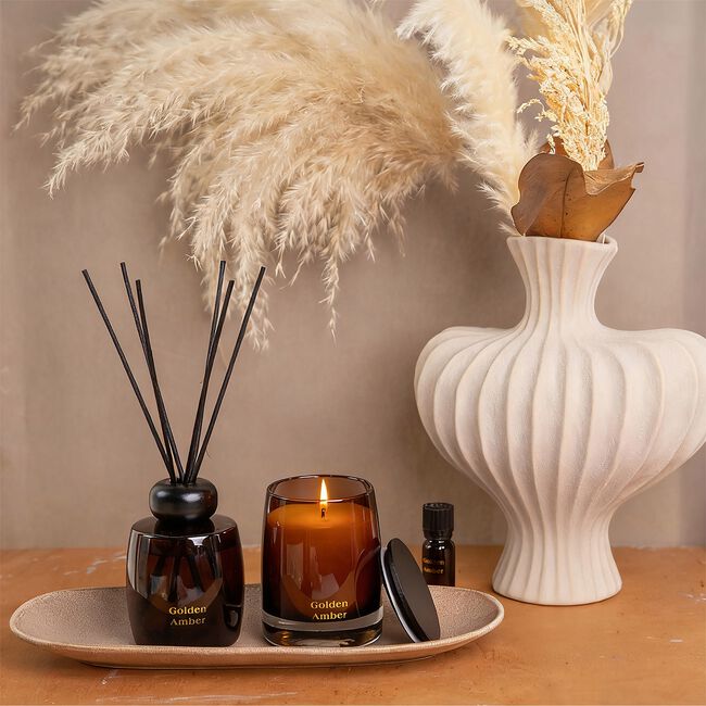 Ambianti Jewel Golden Amber Scented Candle