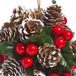 Frosted Pine Cone Berry Christmas Bauble