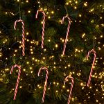 Candy Cane Christmas Tree Decorations - 6 Pack