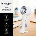 SWAN Rechargeable handheld Fan White