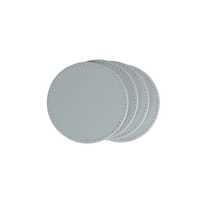 Reversible Round Coasters 4 Pack - Grey & Blush