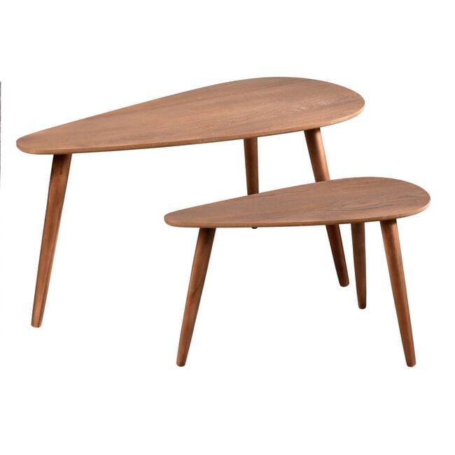 Set of 2 Wood Side Tables