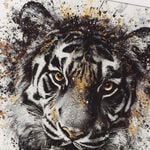 Tiger Jewelled Framed Art 60cm x 60cm