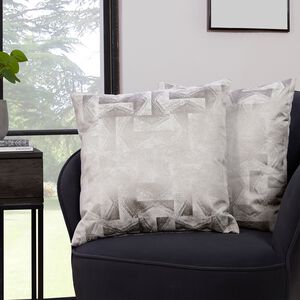 GRAPHIC GEO GREY 2PK Cushion Covers 45x45