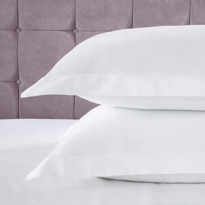 200TC Cotton Oxford Pillowcase Pair - White