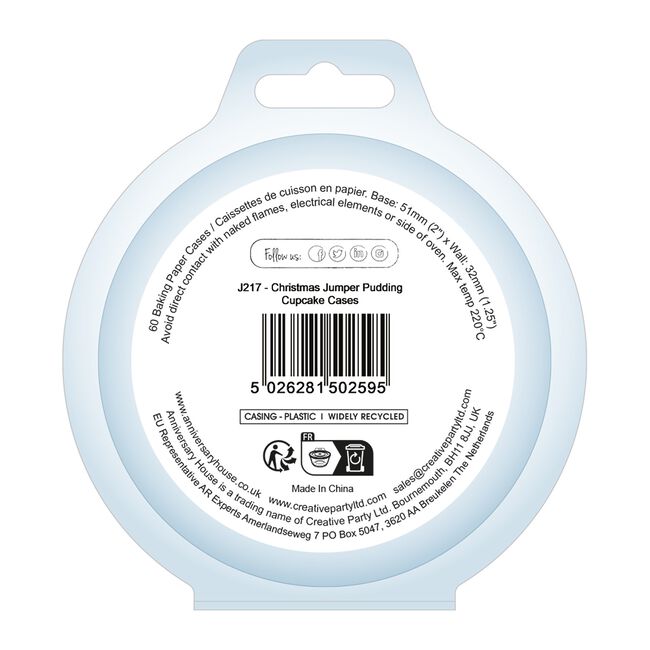 Christmas Jumper Pudding Cupcake Cases