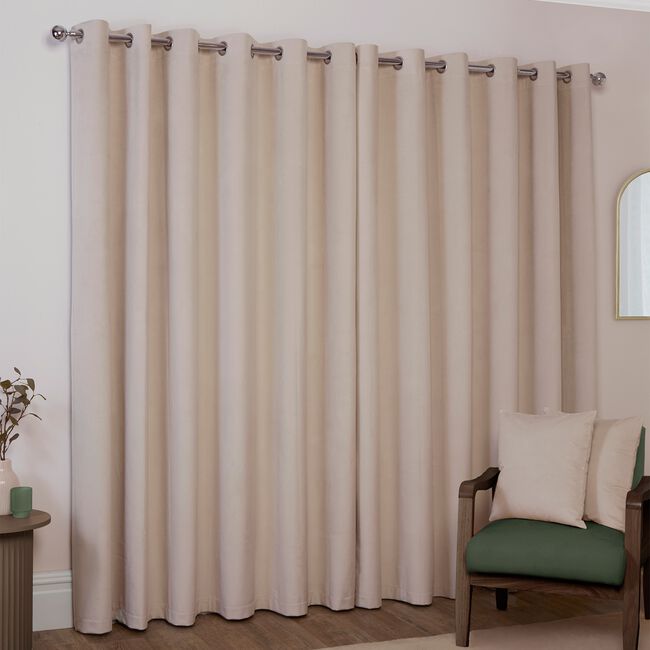 BLACKOUT & THERMAL VELVET NATURAL 90X90 Curtain