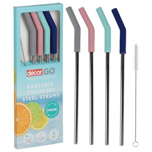 Decor Go 4 Stainless Steel Straws