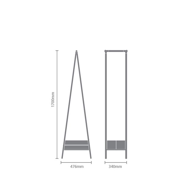 Brabantia Linn Black Compact Clothes Pack
