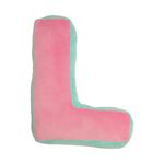 LETTER L Cushion Pink/Duck Egg