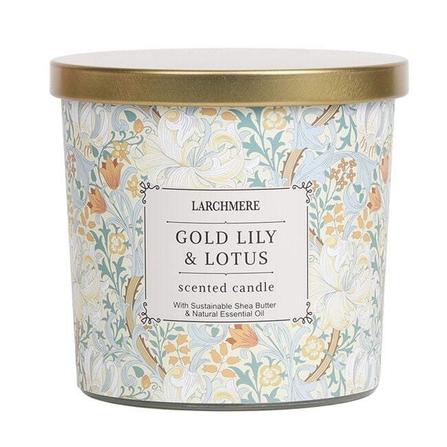 Larchmere Heritage Gold Lily & Lotus Candle