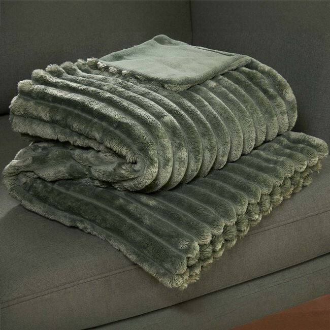 RUANE CORD VELVET GREEN 150x200cm Throw 