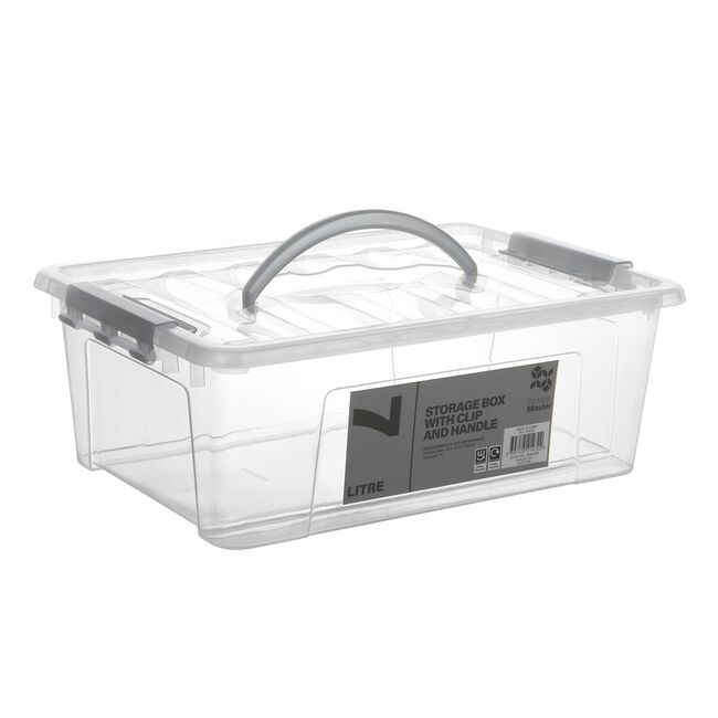 STORAGE MASTER 7L STORAGE BOX WITH CLIP AND HANDLE