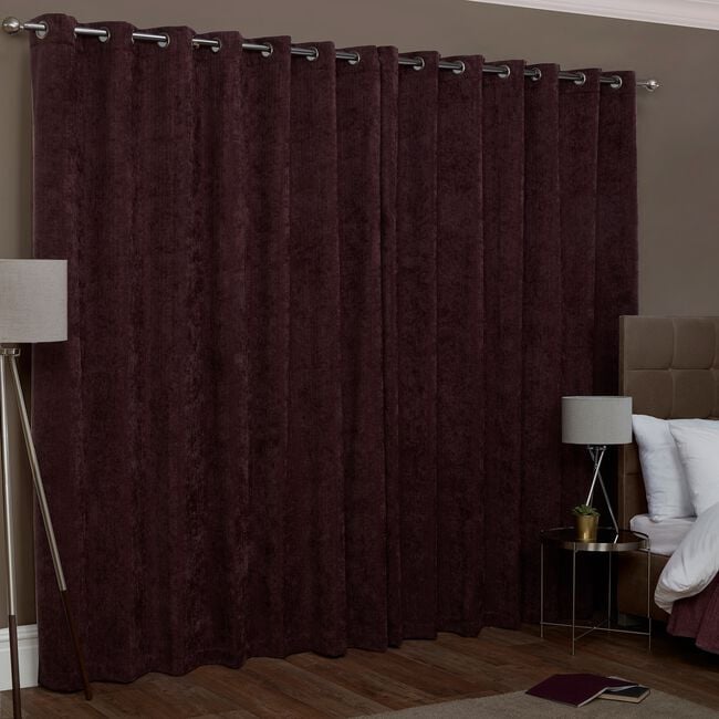 BLACKOUT & THERMAL H/BONE CHENILLE MAUVE 66x72 Cur