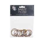 Metal Rings Antique Brass 10 Pack