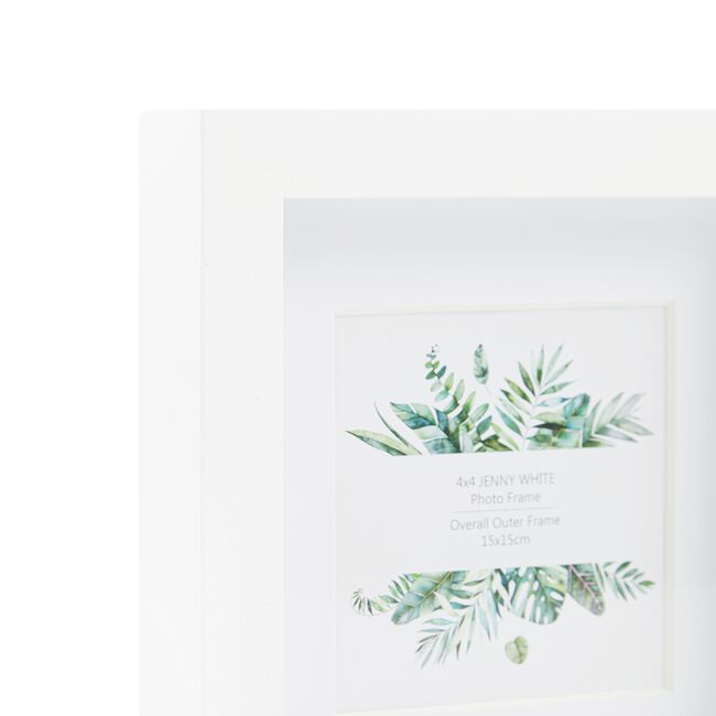4x4 JENNY WHITE Photo Frame