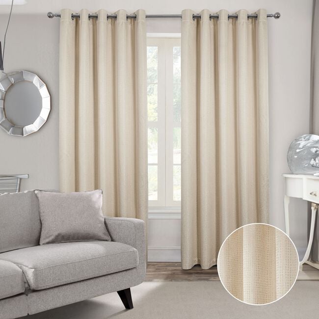 BLACKOUT & THERMAL DASH  NATURAL 132x90 Curtain