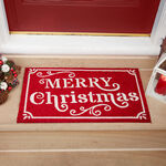 Merry Christmas Scroll Door Mat 40x70cm