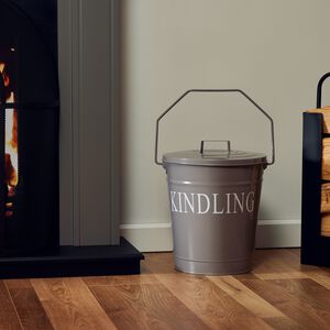 Silverflame Grey Kindling Bucket 