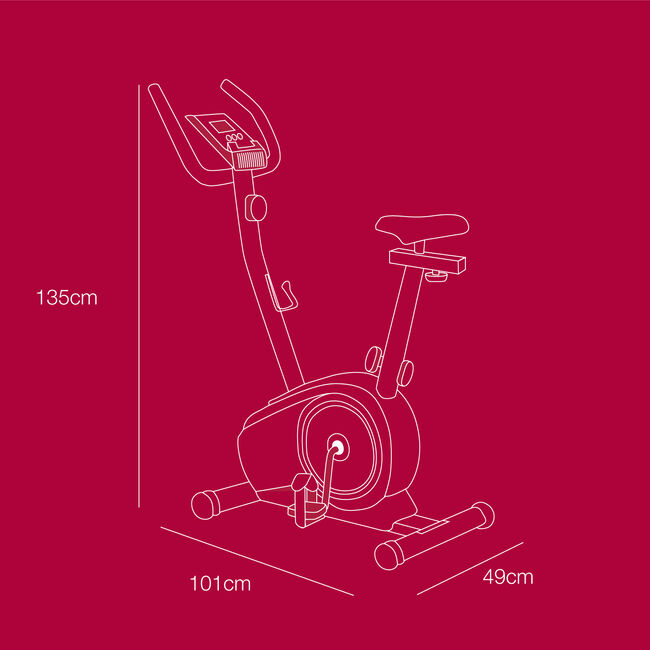 Body Go Fitness Magnetic Upright Exercise Bike