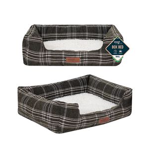 GREEN PLAID PET BED SMALL 46X36X15CM