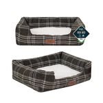 GREEN PLAID PET BED SMALL 46X36X15CM